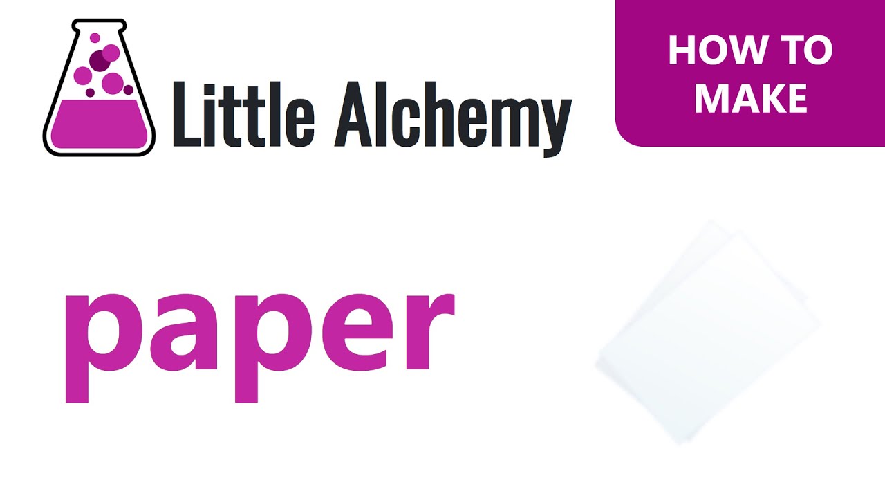 How to make Paper in Little Alchemy