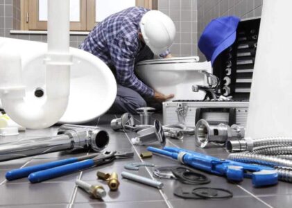 What does plumbing work include?