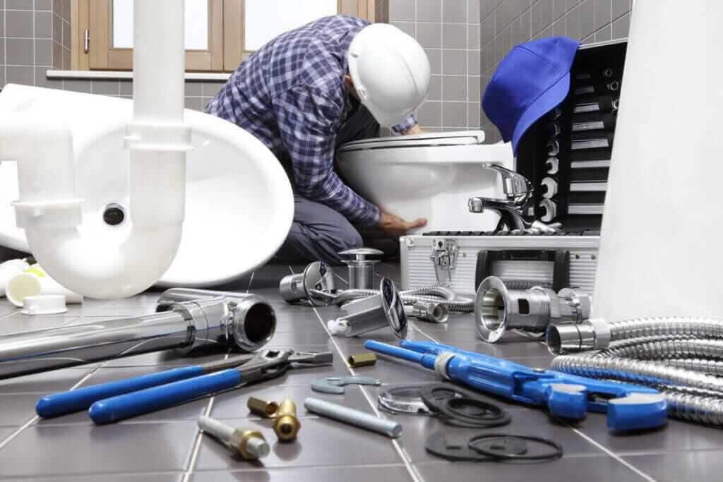 What does plumbing work include?