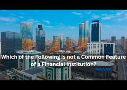 Which of the Following is not a Common Feature of a Financial Institution?