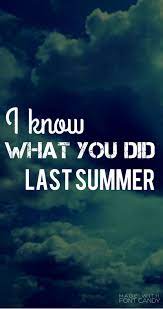 I Know What You Did Last Summer Lyrics