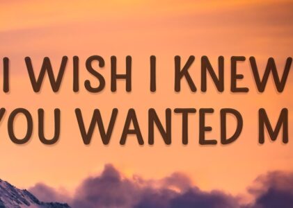 I Wish I Knew You Wanted Me Lyrics