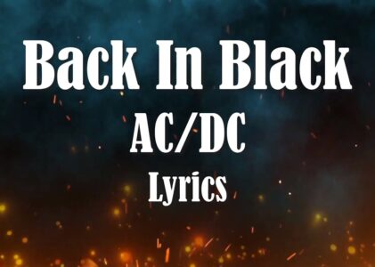 Back In Black Lyrics