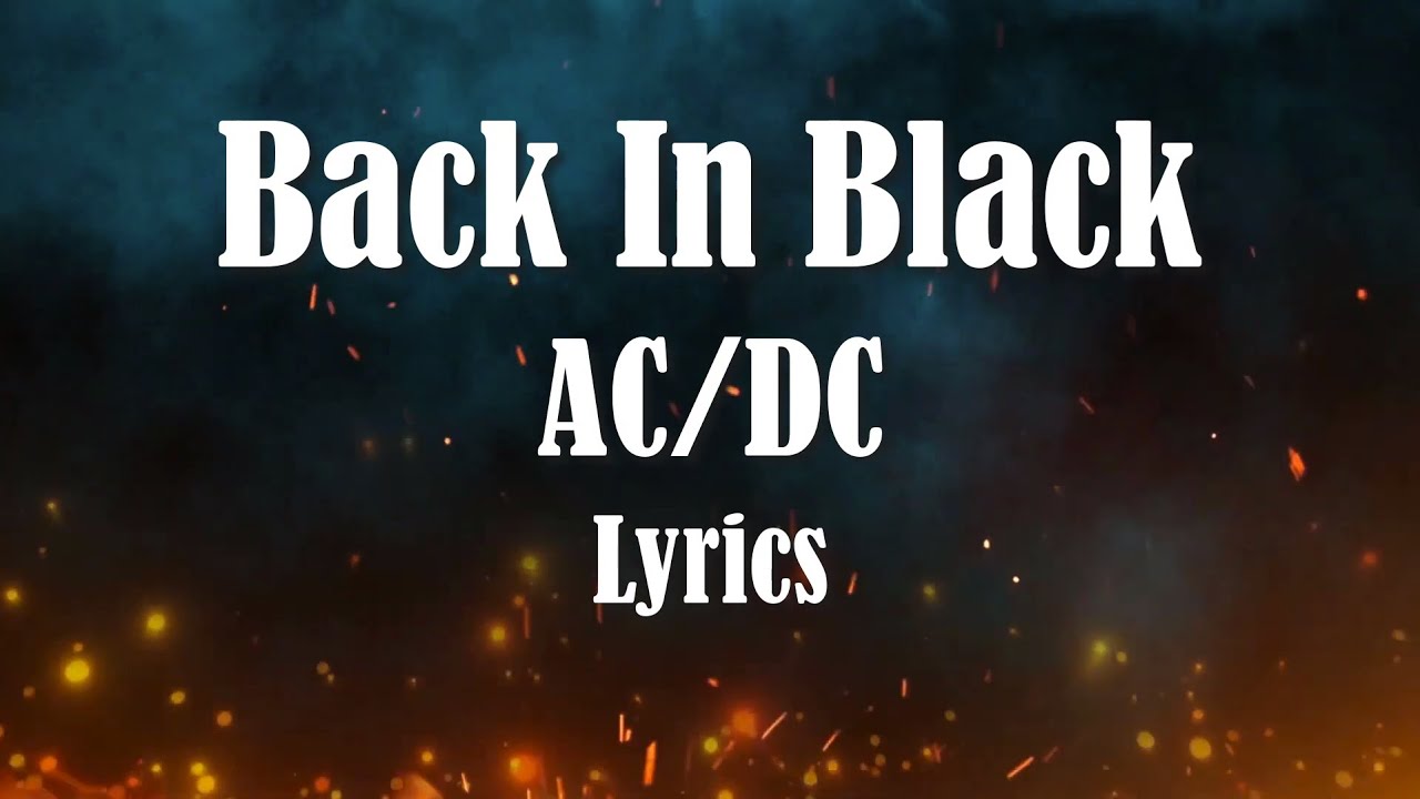 Back In Black Lyrics