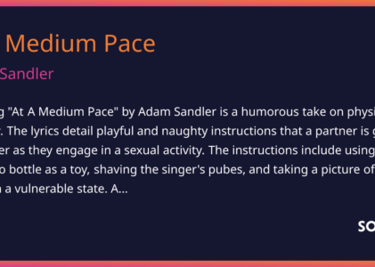 At A Medium Pace Lyrics