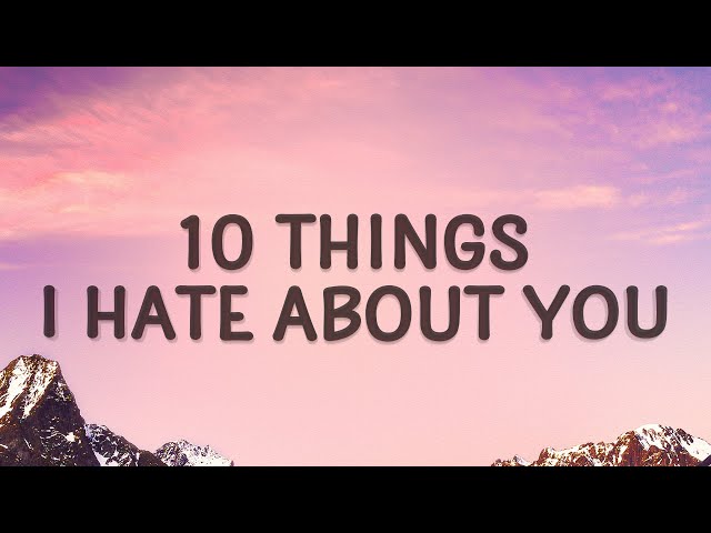 10 things i hate about you lyrics