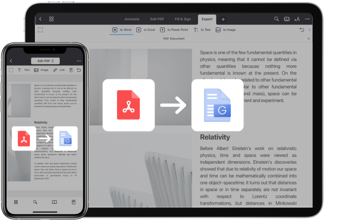 Convert Google Docs to PDFs on iPhone