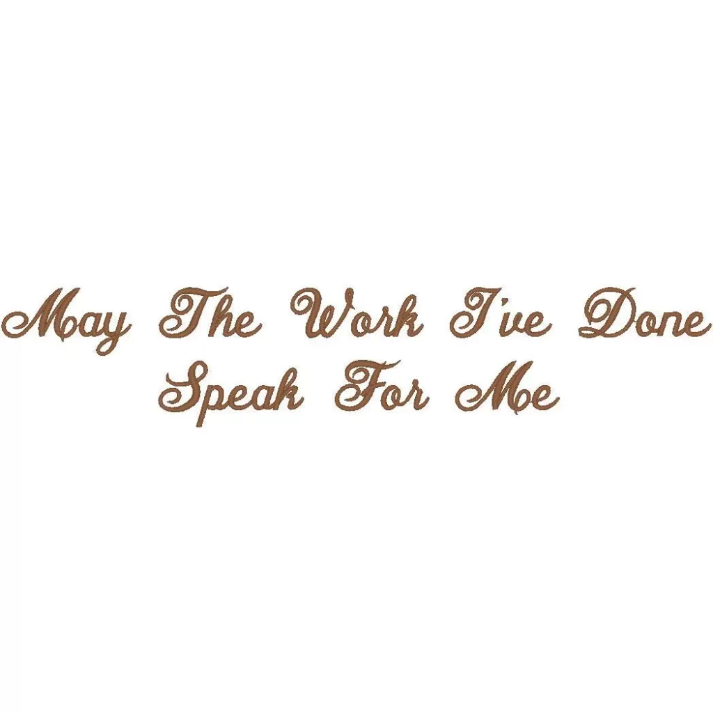 May The Work I've Done Speak For Me Lyrics