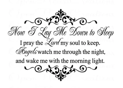 Now I Lay me Down to Sleep Prayer